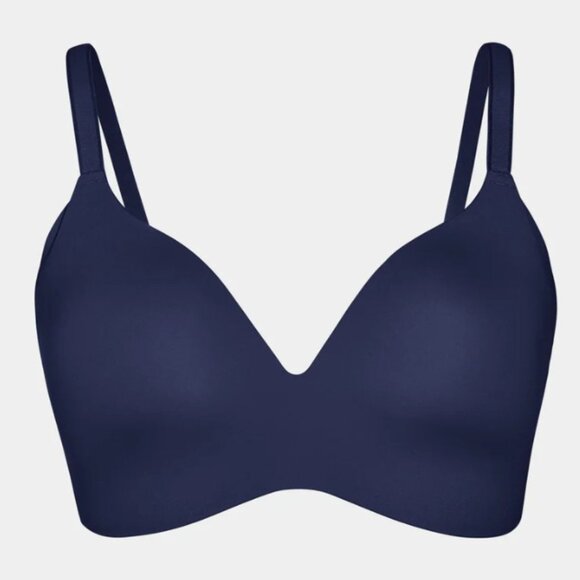Knix WingWoman Contour T Shirt Bra Women Midnight Blue All Day Wireless 7++